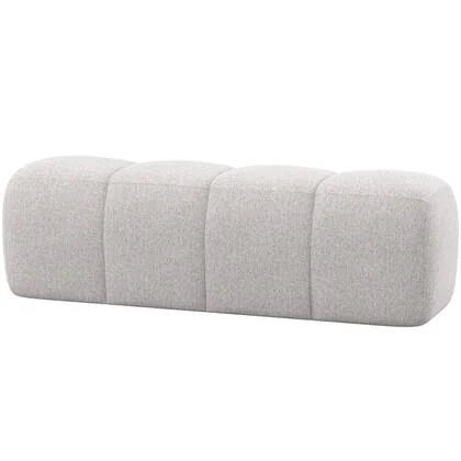 WOOOD Mojo Eetbankje 164 cm - Bouclé - Ecru Melange - 49x164x45