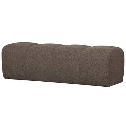 WOOOD Mojo Eetbankje 164 cm Mojo - Bouclé - Bruin Melange - 49x164x45