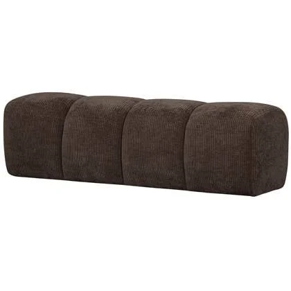 WOOOD Mojo Eetbankje 164 cm Mojo - Ribstof - Bruin - 49x164x45