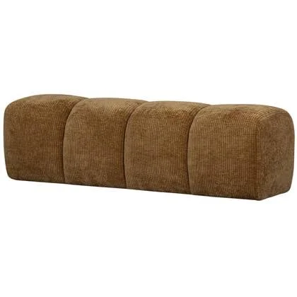 WOOOD Mojo Eetbankje 164 cm Mojo - Ribstof - Honing Geel - 49x164x45