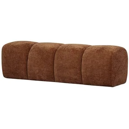 WOOOD Mojo Eetbankje 164 cm Mojo - Ribstof - Roest Bruin - 49x164x45