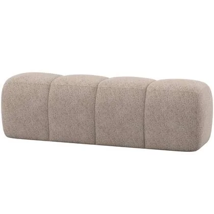 WOOOD Mojo Eetbankje 164 cm - Wollig - Donkerzand - 49x164x45