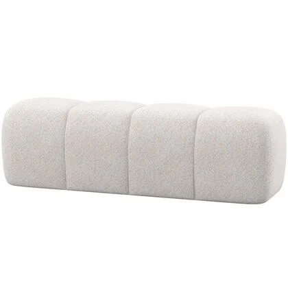 WOOOD Mojo Eetbankje 164 cm - Wollig - Ecru - 49x164x45