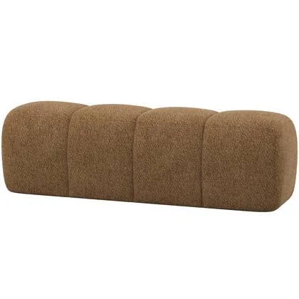 WOOOD Mojo Eetbankje 164 cm - Wollig - Honinggeel - 49x164x45