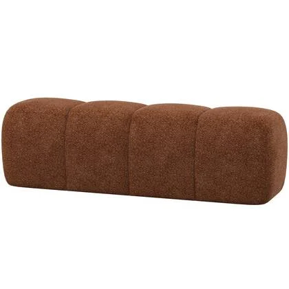 WOOOD Mojo Eetbankje 164 cm - Wollig - Roestbruin - 49x164x45