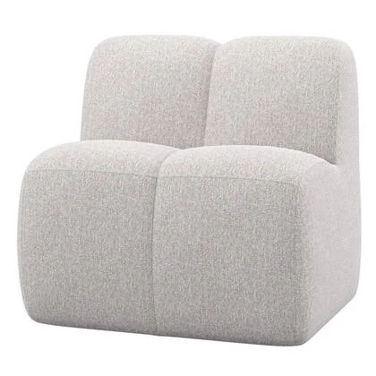 WOOOD Mojo Eetbankje 84 cm Met Rugleuning - Bouclé - Ecru Melange