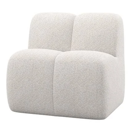 WOOOD Mojo Eetbankje 84 cm Met Rugleuning - Wollig - Ecru