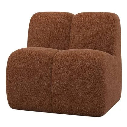 WOOOD Mojo Eetbankje 84 cm Met Rugleuning - Wollig - Roestbruin