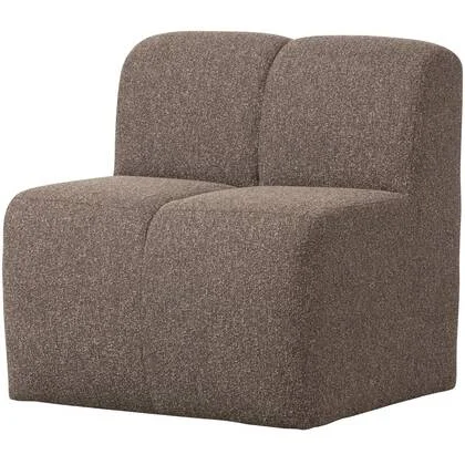 WOOOD Mojo Eetbankje 84cm Met Rugleuning - Bouclé - Bruin Melange