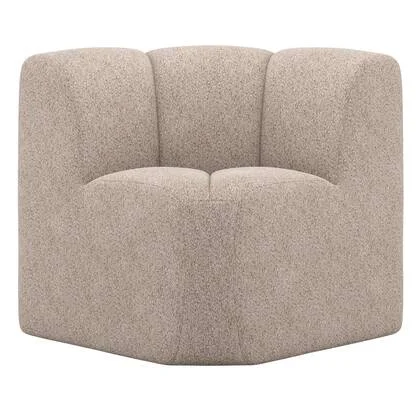 WOOOD Mojo Eetbankje Hoek Met Rugleuning - Wollig - Donkerzand