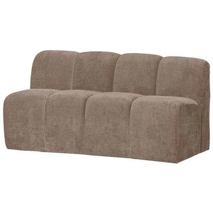 WOOOD Mojo Eetbankje Met Rugleuning 164 cm Mojo - Ribstof -Donker Zand