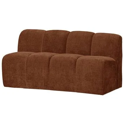 WOOOD Mojo Eetbankje Met Rugleuning 164 cm Mojo - Ribstof -Roest Bruin