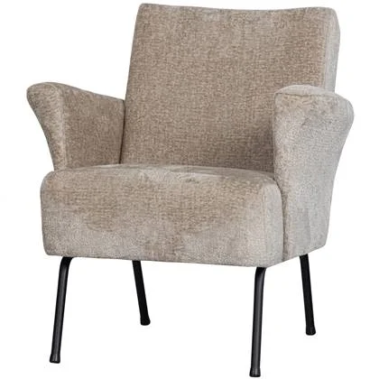 WOOOD Muse Fauteuil - Geweven stof - Naturel - 77x73x70