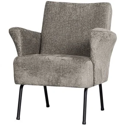 WOOOD Muse Fauteuil - Polyester - Taupe - 77x73x70