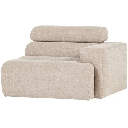 WOOOD Novi 1-Zits Element Bank Arm Rechts - Polyester - Naturel