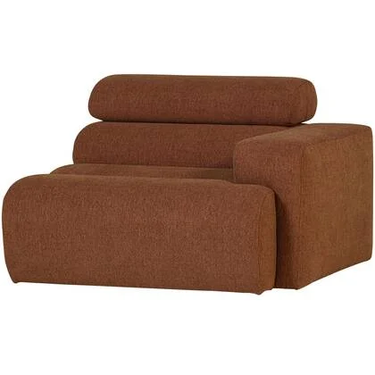 WOOOD Novi 1-Zits Element Bank Arm Rechts - Polyester - Terra