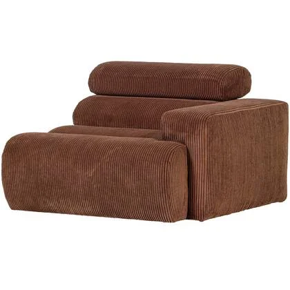 WOOOD Novi 1-Zits Element Bank Arm Rechts - Ribstof - Terra