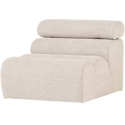 WOOOD Novi 1-Zits Element Bank - Polyester - Naturel - 86x82x113