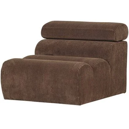 WOOOD Novi 1-Zits Element Bank - Ribstof - Mokkabruin - 86x82x113