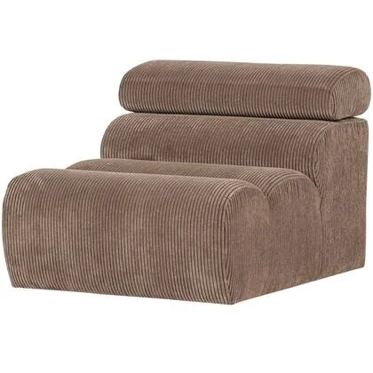 WOOOD Novi 1-Zits Element Bank - Ribstof - Taupe - 86x82x113