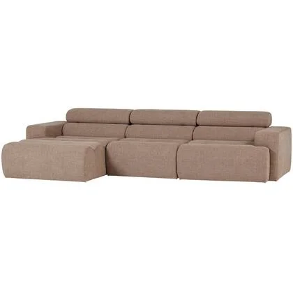 WOOOD Novi Chaise Longue Bank Links - Polyester - Taupe