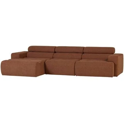 WOOOD Novi Chaise Longue Bank Links - Polyester - Terra