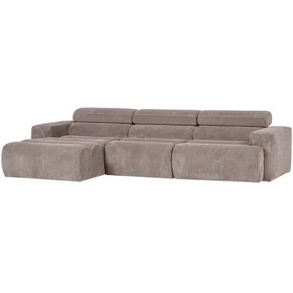 WOOOD Novi Chaise Longue Bank Links - Ribstof - Zand
