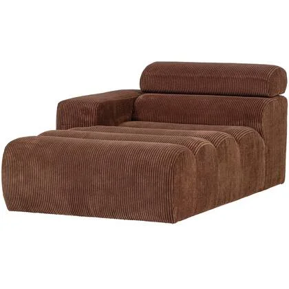 WOOOD Novi Chaise Longue Element Arm Links - Ribstof - Terra