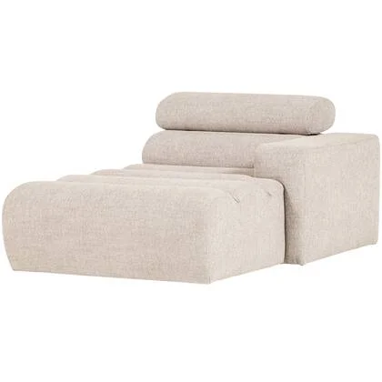WOOOD Novi Chaise Longue Element Arm Rechts - Polyester- Naturel