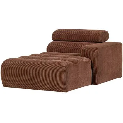 WOOOD Novi Chaise Longue Element Arm Rechts - Ribstof - Terra