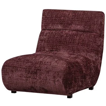 WOOOD Observe Fauteuil - Chenille - Aubergine - 82x75x96