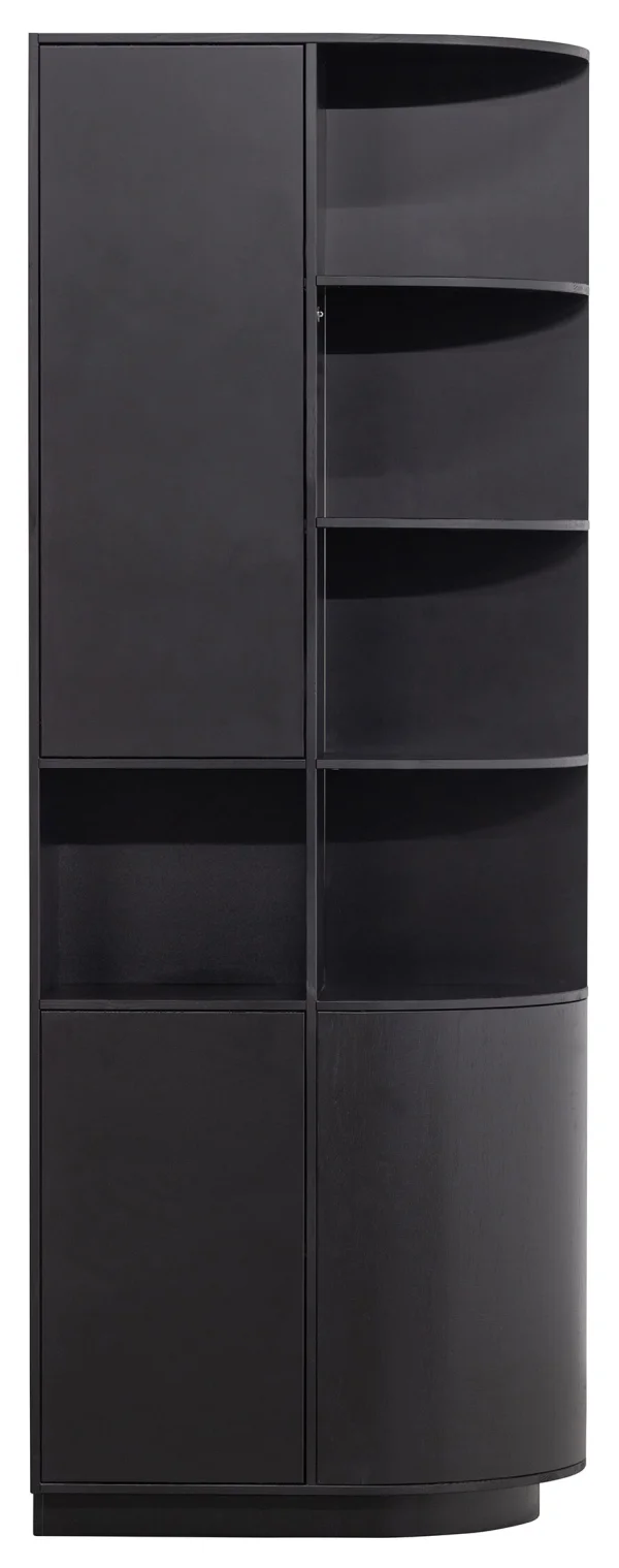 WOOOD Opbergkast Finca Rechts, Mat zwart, 210 x 78cm - Exclusive