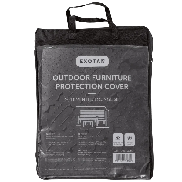 WOOOD Outdoor Hoes La Vida/Villa t.b.v. Hoek Loungeset - Zwart