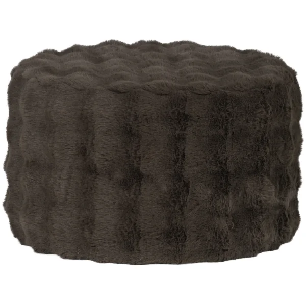 WOOOD Poef Olven Fluffy stof - Bruin