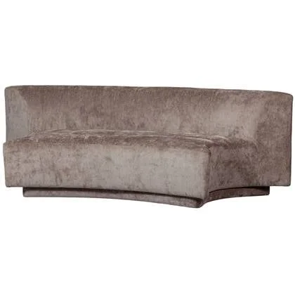WOOOD Popular 2-zits Bankje - Polyester - Taupe - 72x215x97