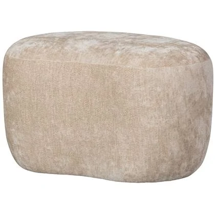 WOOOD Popular Poef - Polyester - Naturel - 43x73x49