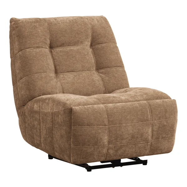 WOOOD Relaxfauteuil Hein Geweven ribstof - Lichtbruin