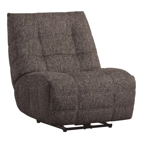 WOOOD Relaxfauteuil Hein Geweven stof - Antraciet/Bruin