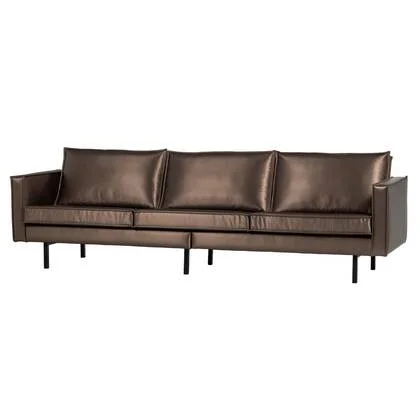 WOOOD Rodeo 3-Zits Bank - Metallic - Koper Bruin - 85x277x86