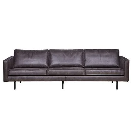 WOOOD Rodeo 3-zitsbank - Eco-leder - Zwart