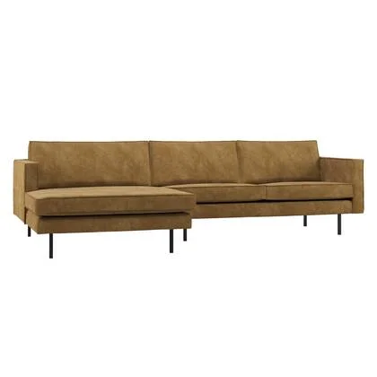 WOOOD Rodeo Chaise Longue Bank Links - Ribstof - Honinggeel