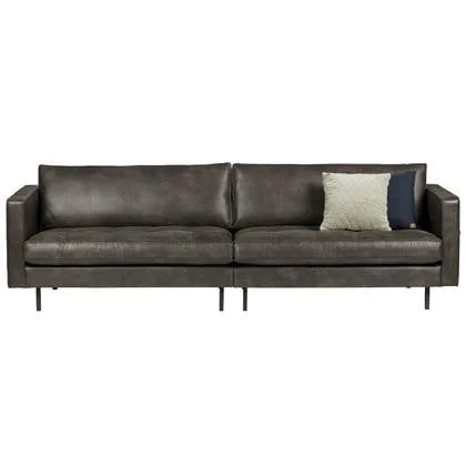 WOOOD Rodeo Classic 3-zitsbank - Eco-leder - Zwart