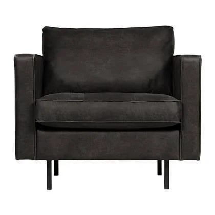 WOOOD Rodeo Classic Fauteuil - Eco-leder - Zwart