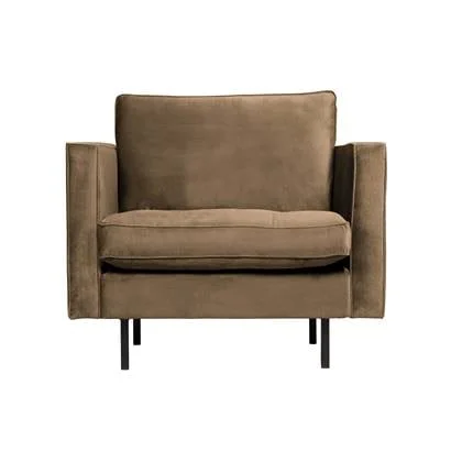 WOOOD Rodeo Classic Fauteuil - Velvet - Taupe