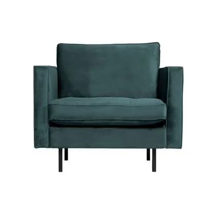 WOOOD Rodeo Classic Fauteuil - Velvet - Teal