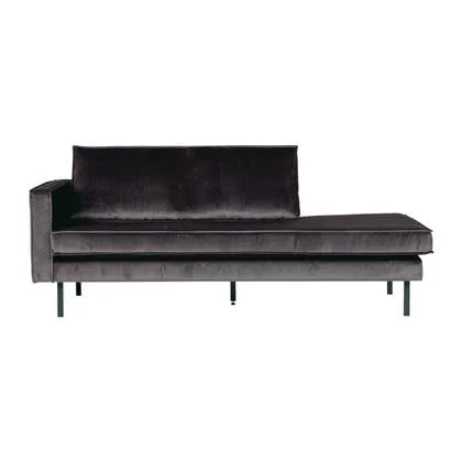 WOOOD Rodeo Daybed Links - Velvet - Antraciet