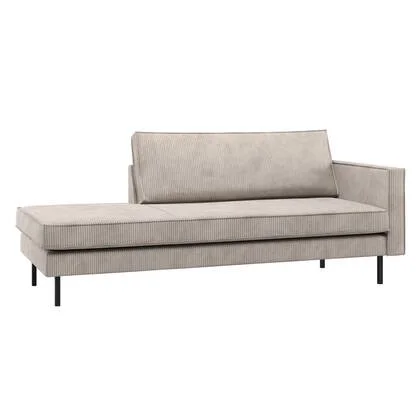 WOOOD Rodeo Daybed Rechts - Ribstof - Ecru - 85x203x86