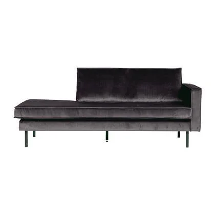 WOOOD Rodeo Daybed Rechts - Velvet - Antraciet