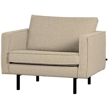 WOOOD Rodeo Fauteuil - Bouclé - Beige - 85x105x86