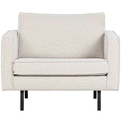 WOOOD Rodeo Fauteuil - Velvet - Naturel - 85x105x86